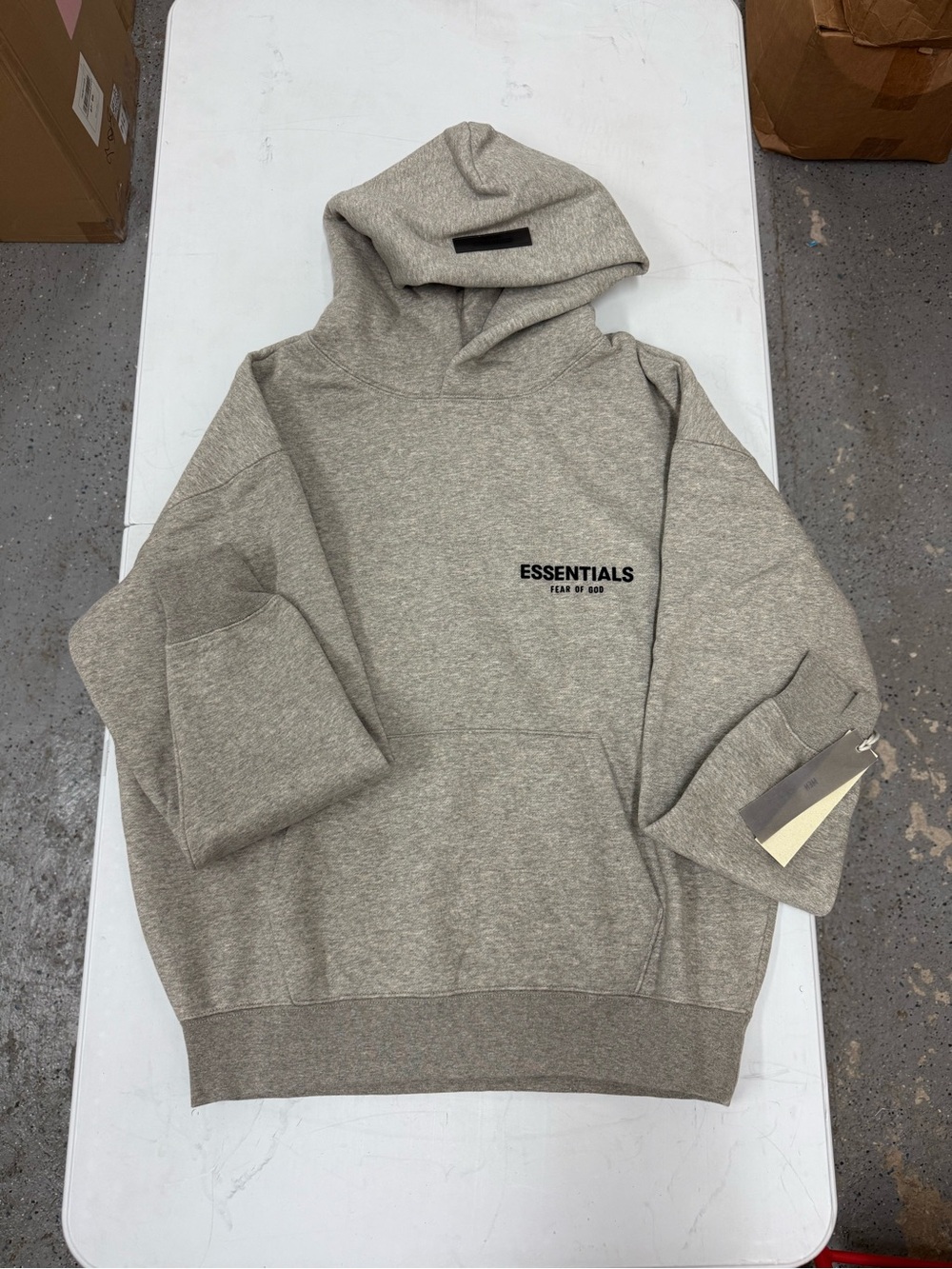 ESSENTIALS Fear of God DARK OATMEAL Hoodie BRAND NEW WITH TAGS Size S